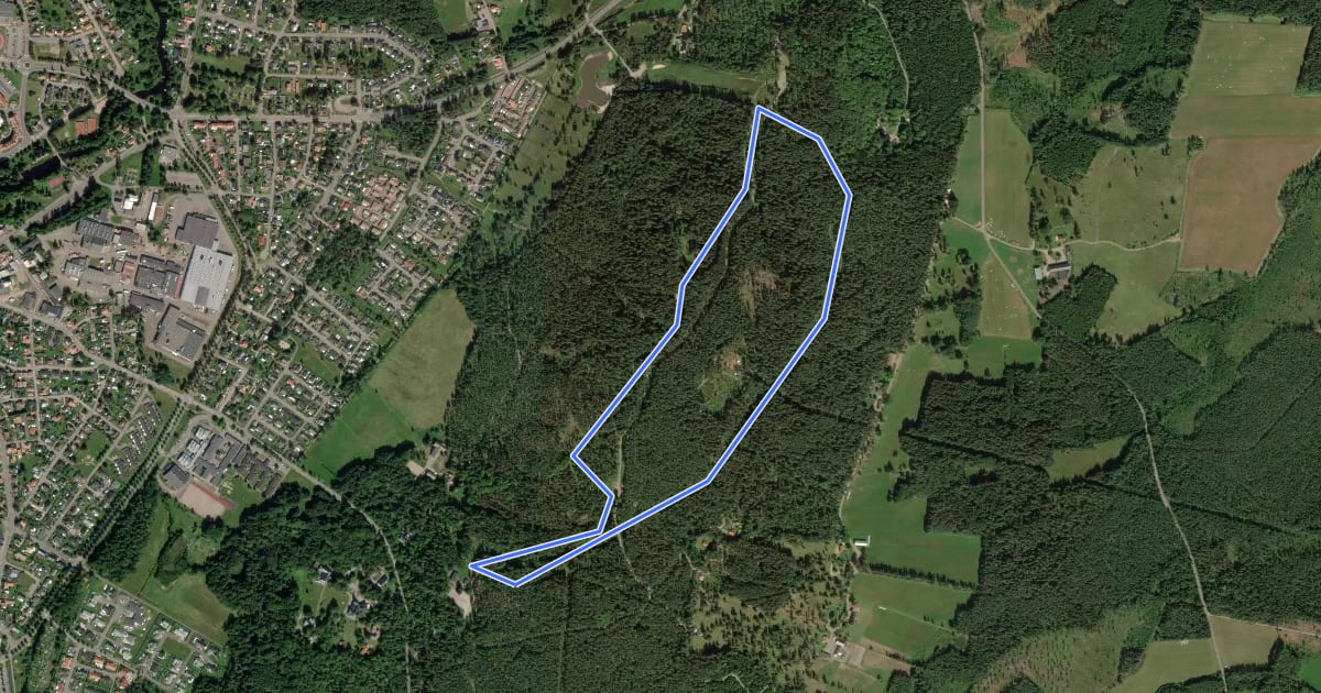 Маршрут Eljusspår 3.5 km на спутниковом снимке