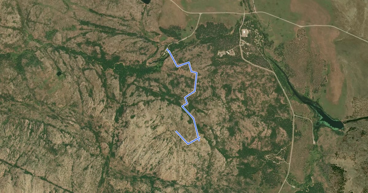 Маршрут Elk Mountain Trail на спутниковом снимке