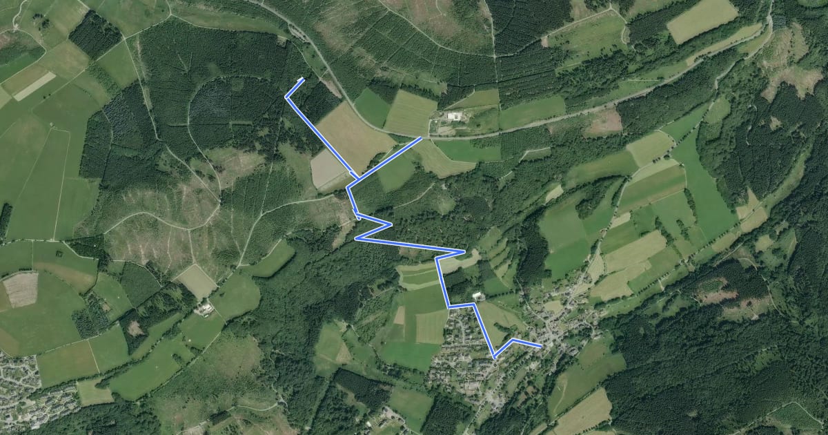 Маршрут Elkeringhausen Rundweg E3 на спутниковом снимке