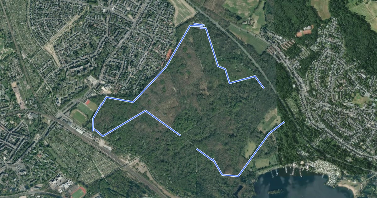 Маршрут Eller Forst Rundweg A2 на спутниковом снимке
