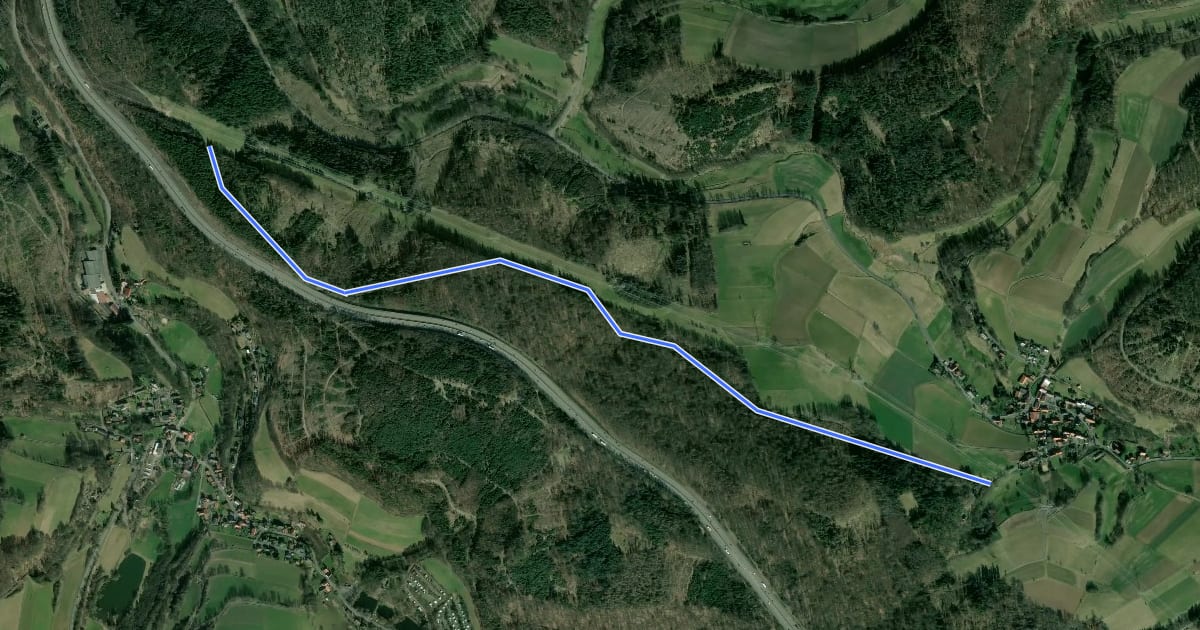 Маршрут Ellingshausen Rundweg E12 на спутниковом снимке