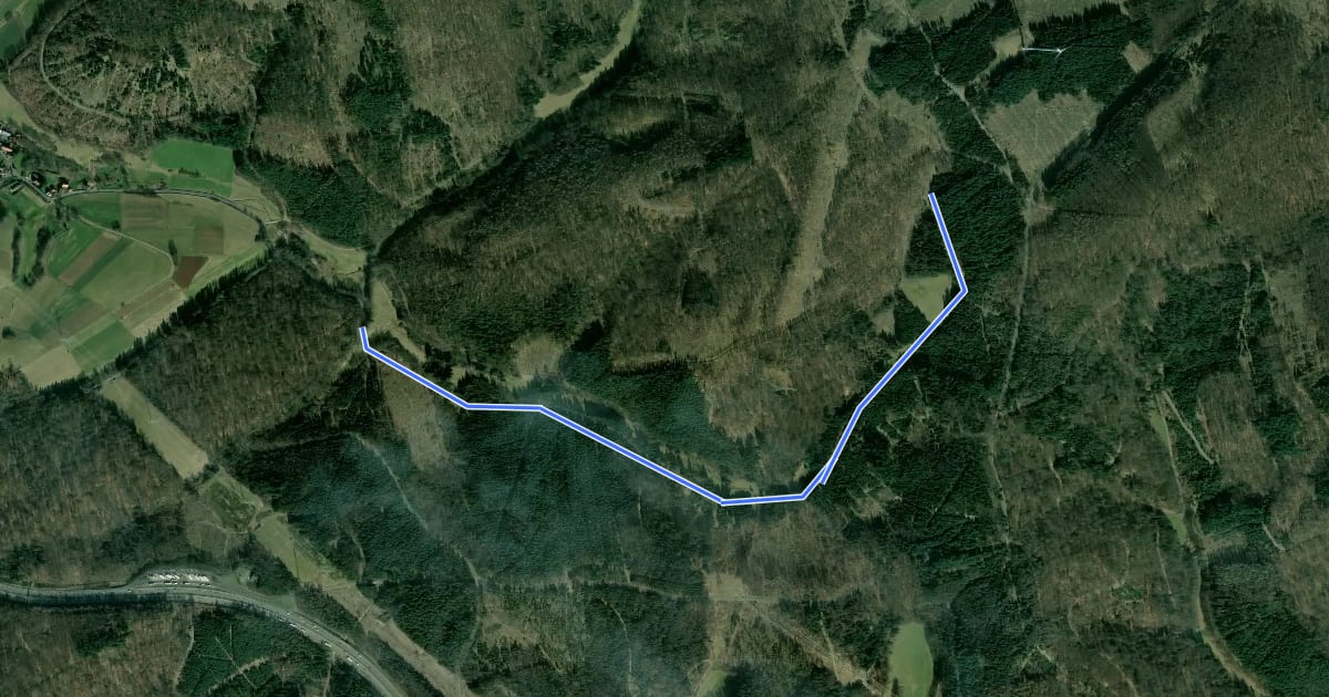 Маршрут Ellingshausen Rundweg E4 на спутниковом снимке