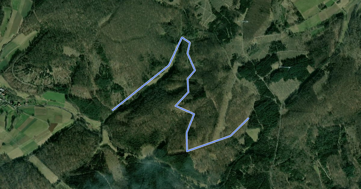 Маршрут Ellingshausen Rundweg E5 на спутниковом снимке