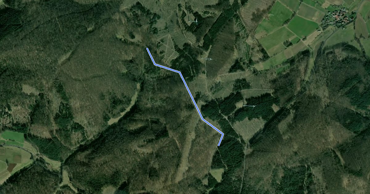 Маршрут Ellingshausen Rundweg E6 на спутниковом снимке