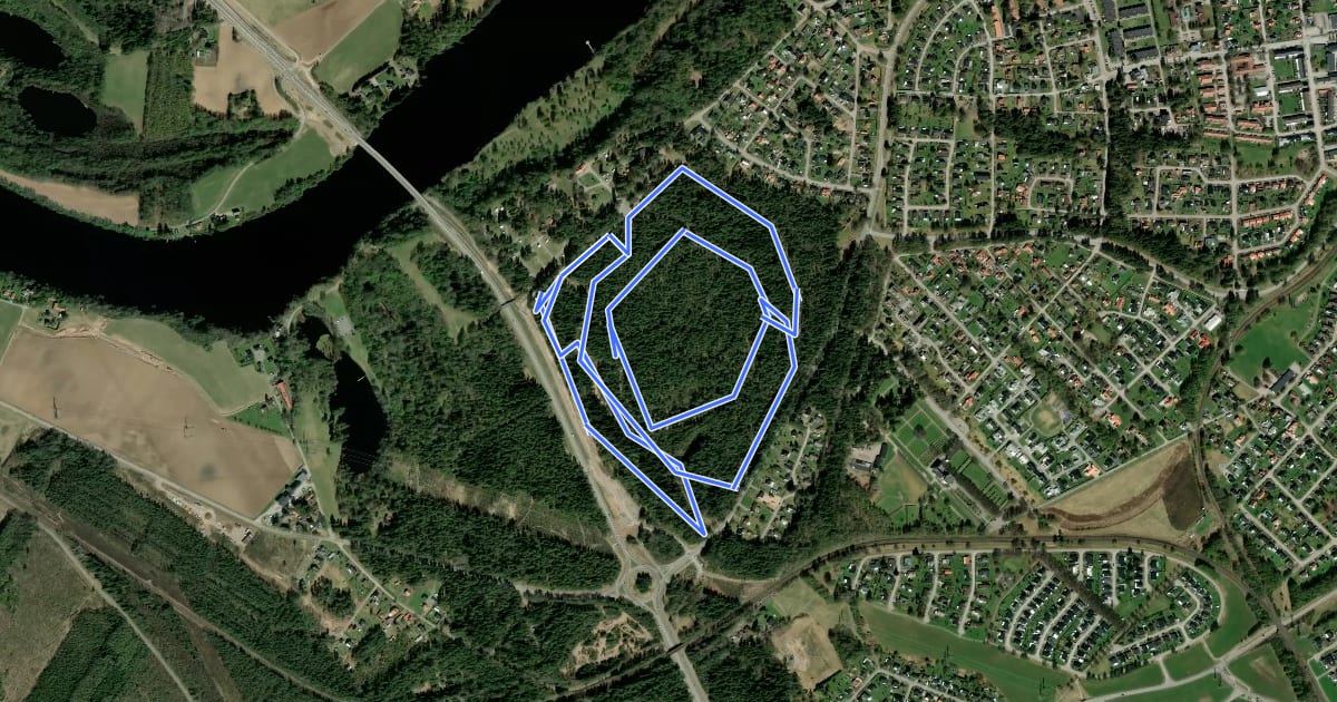 Маршрут Elljusspår 5 km на спутниковом снимке