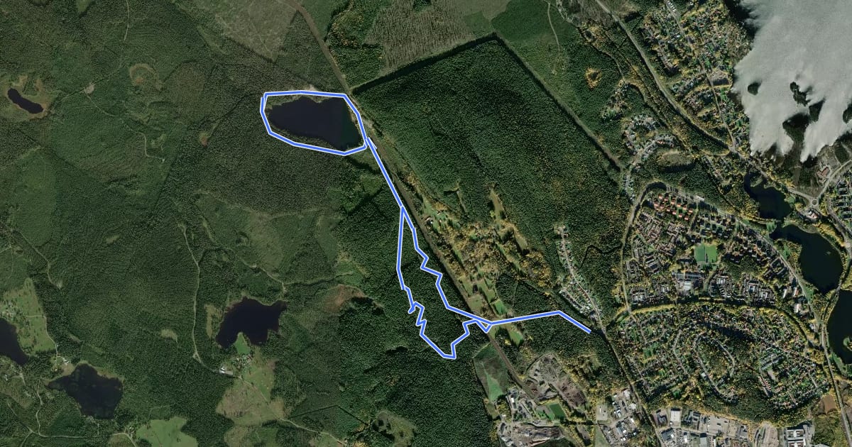 Маршрут Elljusspår 8 km на спутниковом снимке