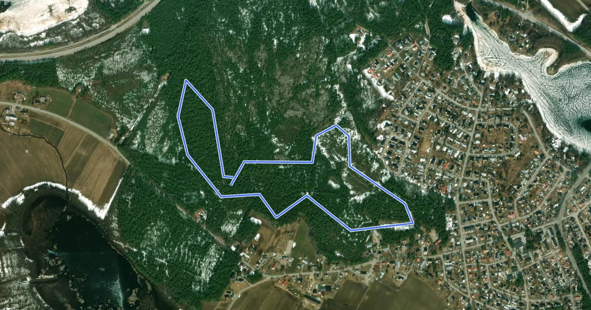 Маршрут Elljusspåret 3.3 km на спутниковом снимке