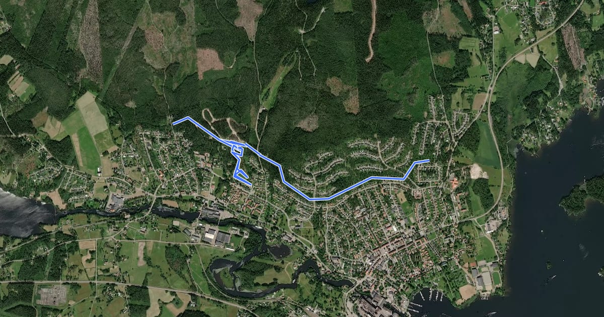 Маршрут Elljusspåret 8 km на спутниковом снимке