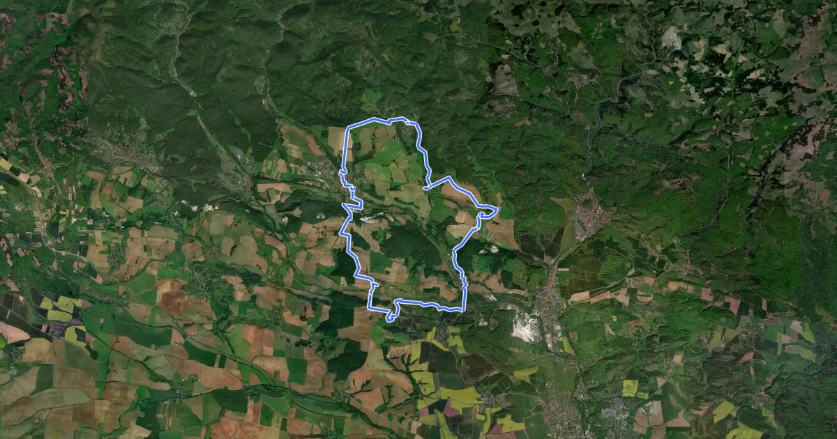 Маршрут Ellricher Kirchenwanderweg на спутниковом снимке