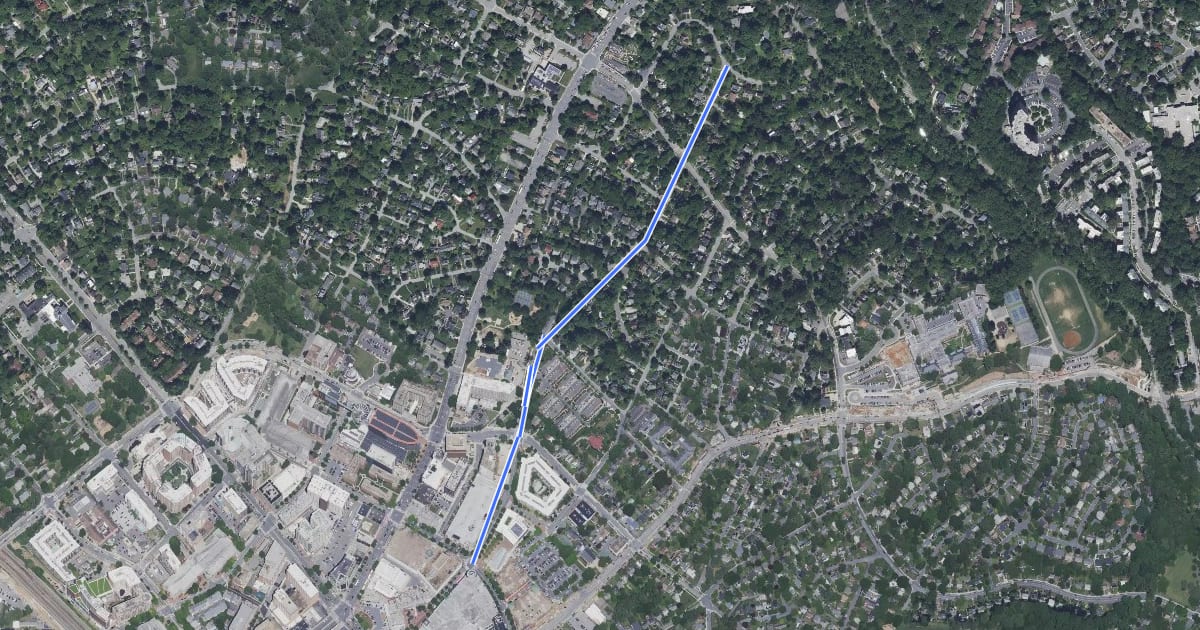 Маршрут Ellsworth Dr на спутниковом снимке