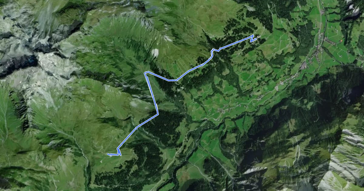 Маршрут Elm Höhenweg на спутниковом снимке
