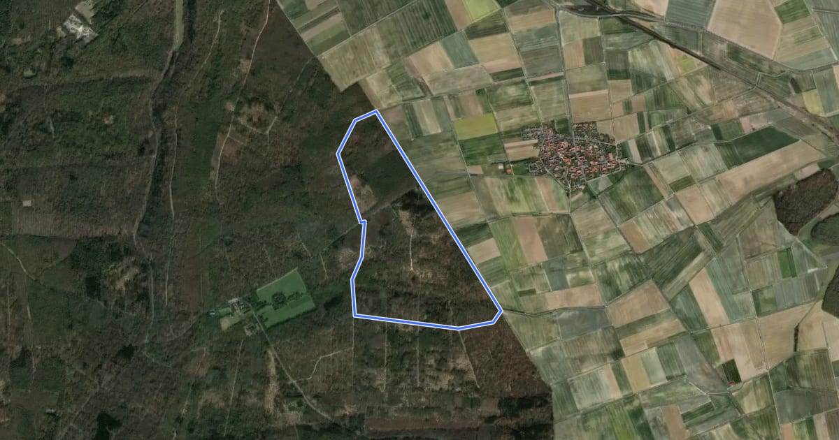 Маршрут Elm Rundwanderweg 14 на спутниковом снимке