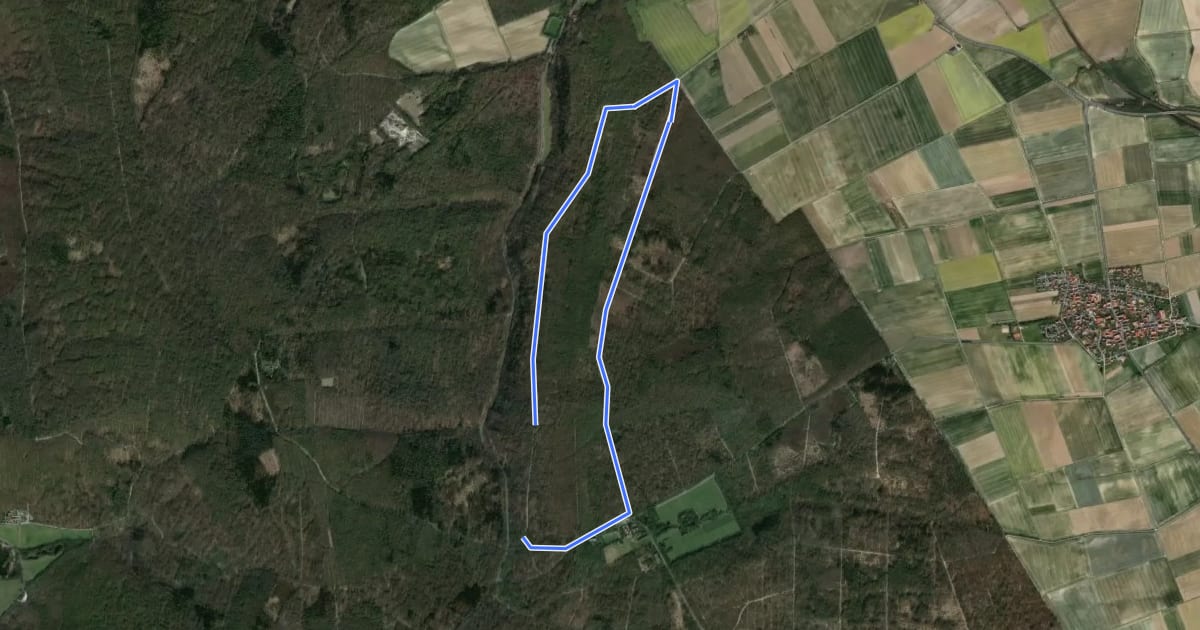 Маршрут Elm Rundwanderweg 17 на спутниковом снимке