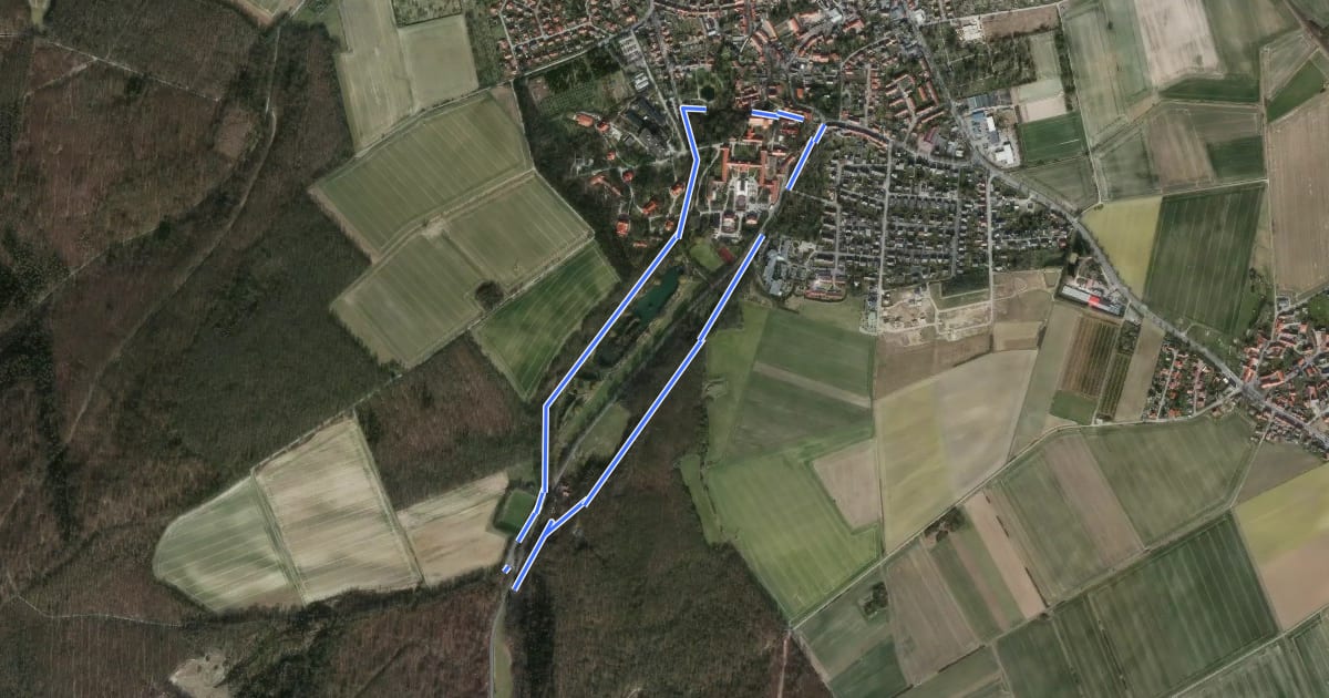 Маршрут Elm Rundwanderweg 19 на спутниковом снимке