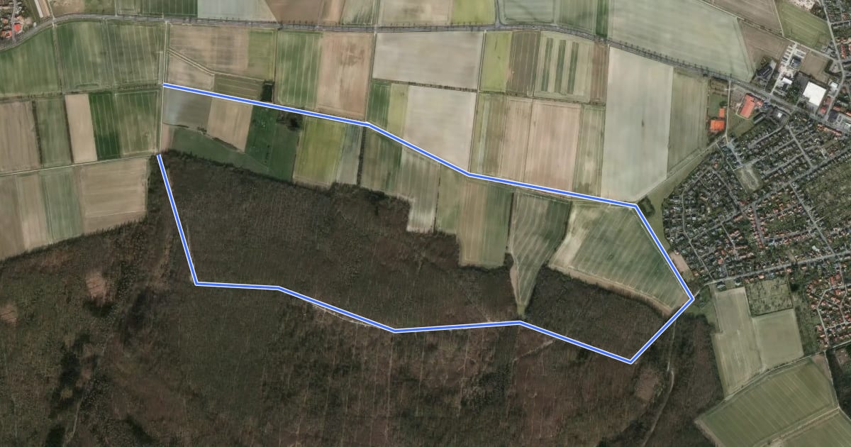 Маршрут Elm Rundwanderweg 22 на спутниковом снимке