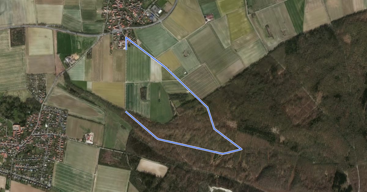 Маршрут Elm Rundwanderweg 25 на спутниковом снимке