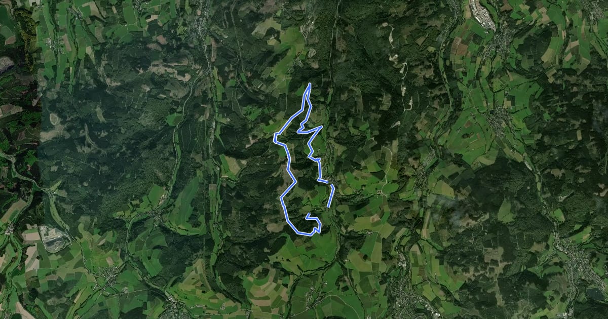 Маршрут Elpe Rundweg E3 на спутниковом снимке