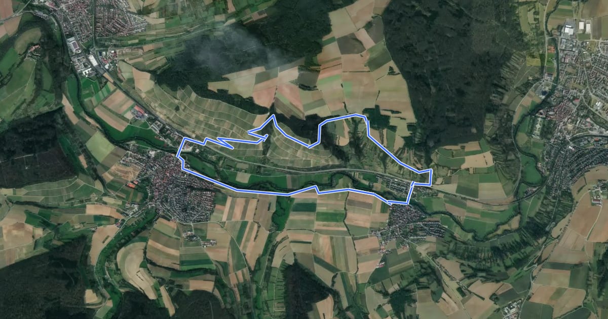Маршрут Elpersheimer Weg на спутниковом снимке