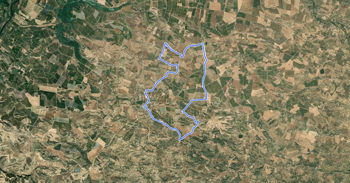 Маршрут Els plans de Sarroca de Lleida на спутниковом снимке