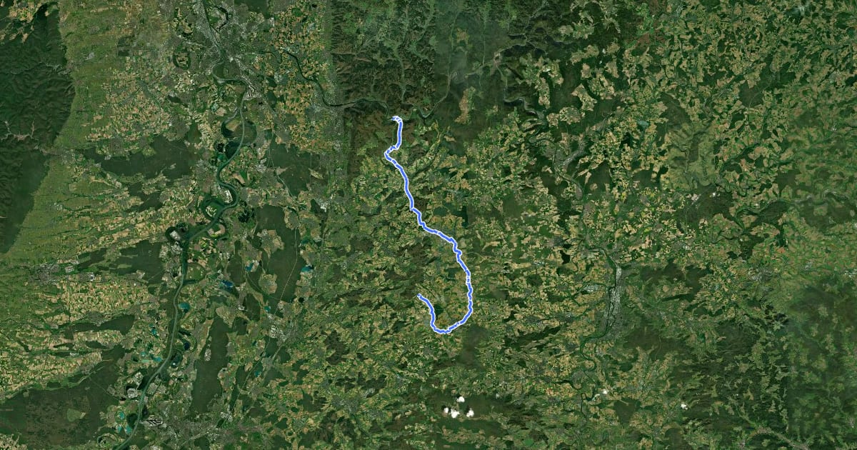 Маршрут Elsenztal-Tour на спутниковом снимке