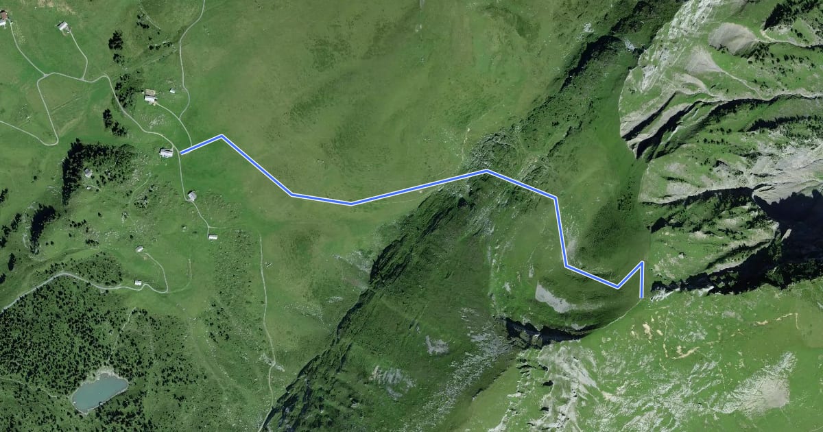 Маршрут Elsighütte - Golitschenpass на спутниковом снимке