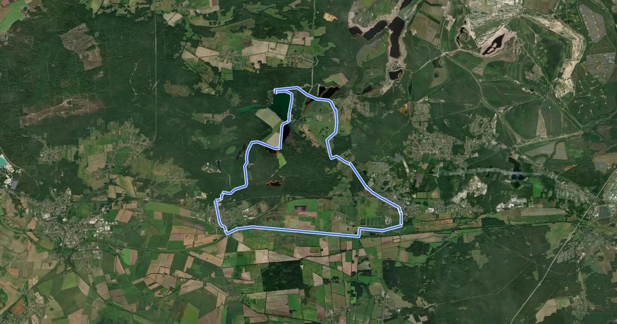Маршрут Elster-Lauch-Tour на спутниковом снимке