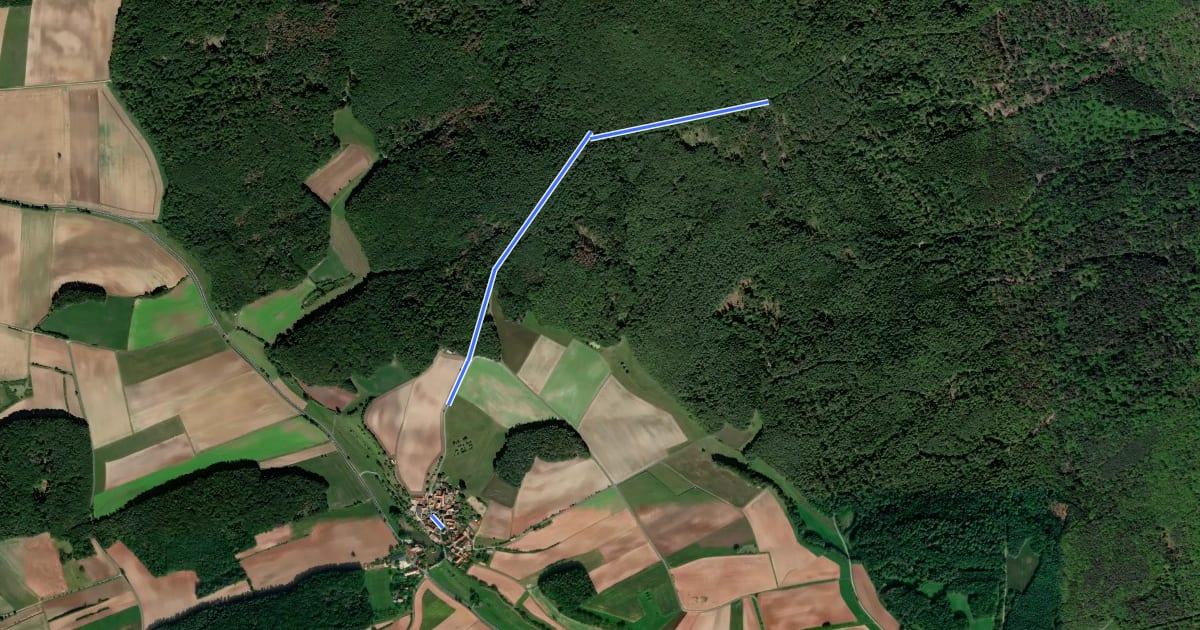 Маршрут Elster-Wanderweg Jesserndorf на спутниковом снимке