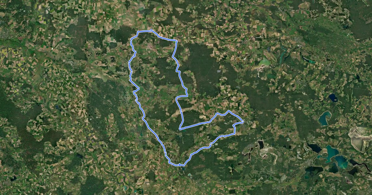 Маршрут Elsterradtour на спутниковом снимке
