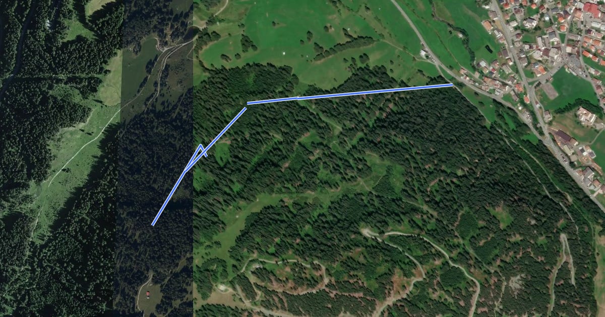 Маршрут Elven Trail на спутниковом снимке