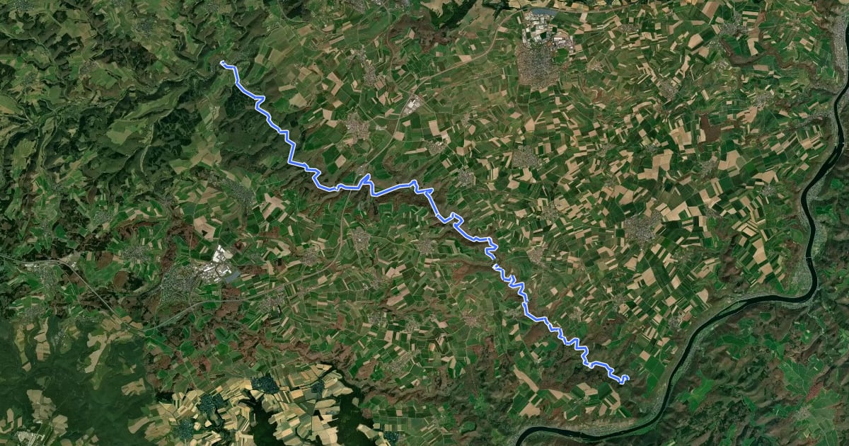 Маршрут Elzbachtal на спутниковом снимке