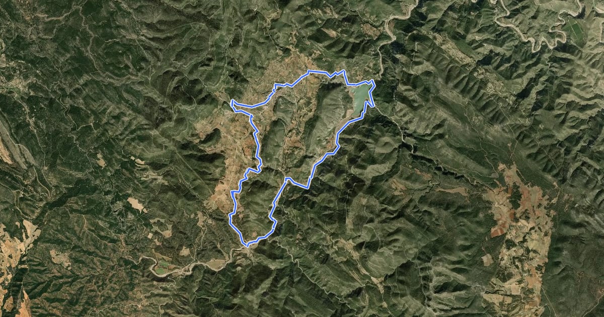 Маршрут Embalse de Buseo, Reatillo y La Garita на спутниковом снимке
