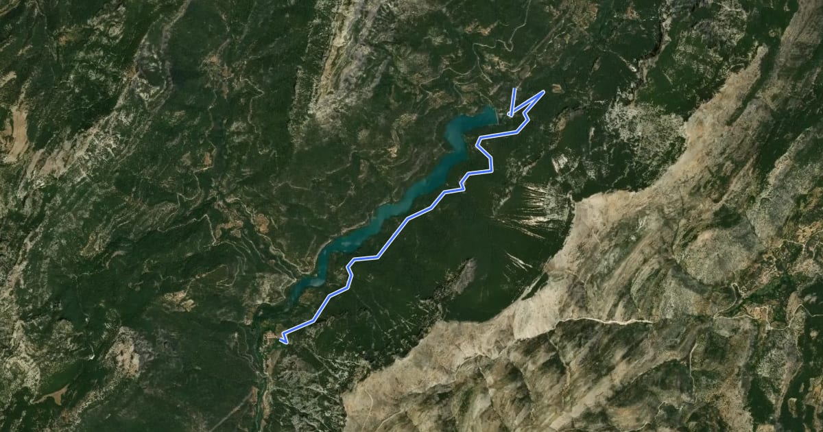 Маршрут Embalse de las Anchuricas на спутниковом снимке
