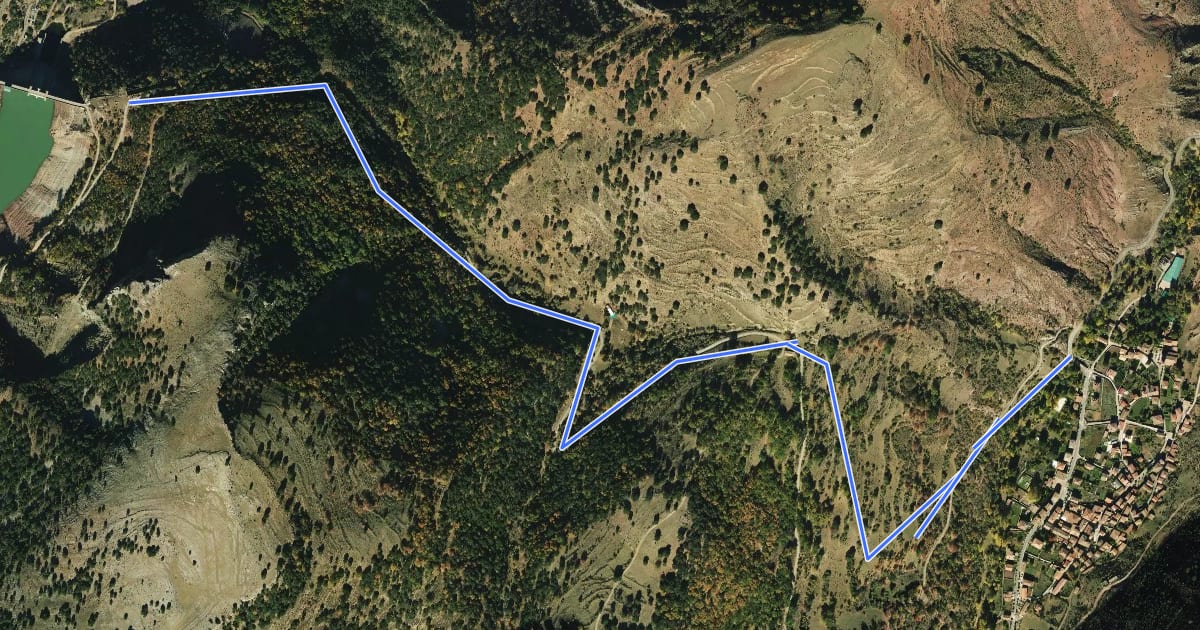 Маршрут Embalse de Mansilla на спутниковом снимке