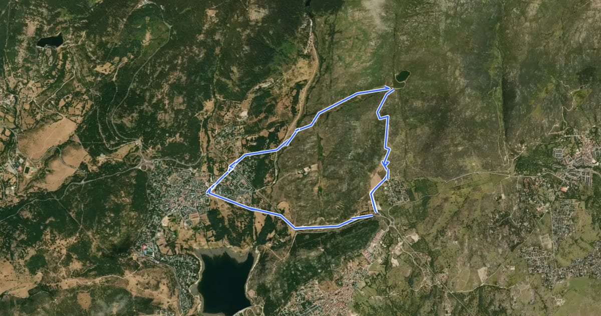 Маршрут Embalse de Navacerrada на спутниковом снимке