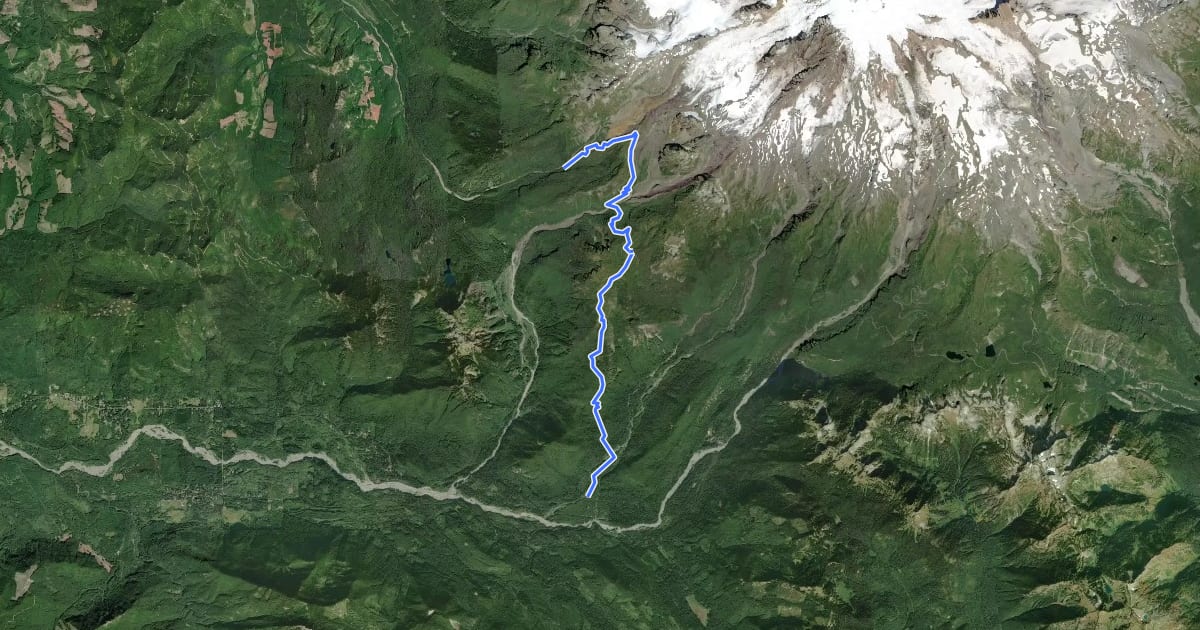Маршрут Emerald Ridge на спутниковом снимке