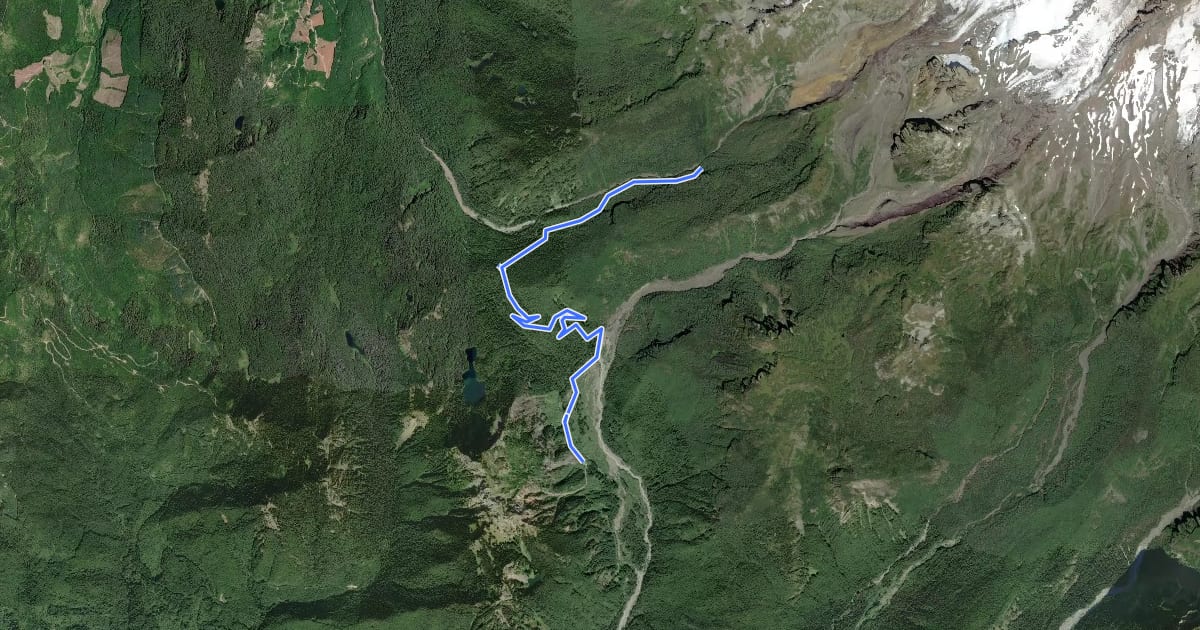 Маршрут Emerald Ridge Trail на спутниковом снимке