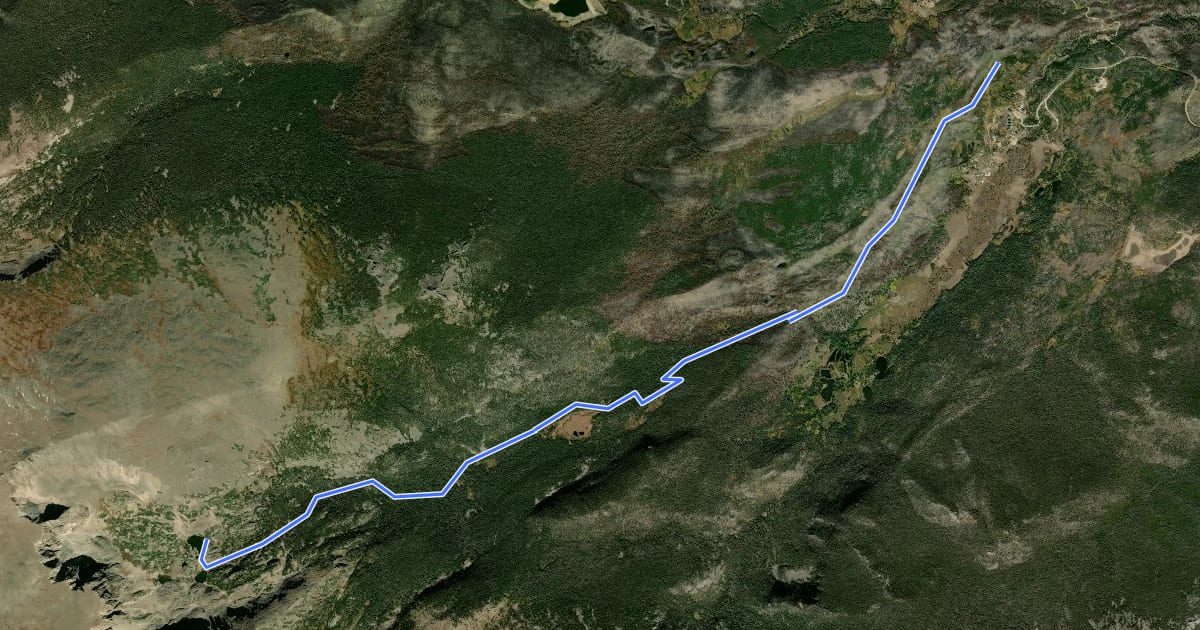 Маршрут Emmaline Lake Trail на спутниковом снимке