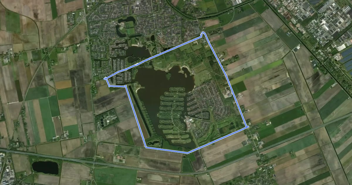 Маршрут Emmen hardlooprondje 8 km на спутниковом снимке