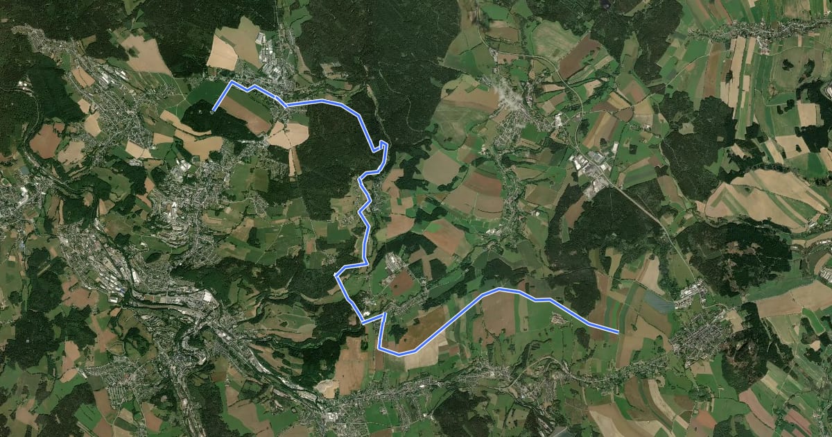 Маршрут Emmlerweg - Langenberg Waschleithe - Grünhain - Albertturm на спутниковом снимке