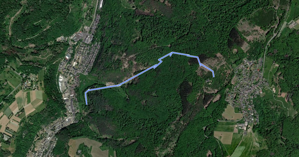 Маршрут emser Bikepark на спутниковом снимке