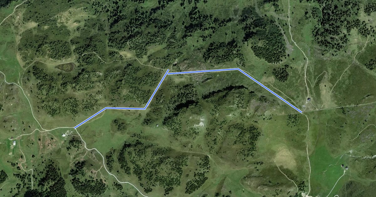 Маршрут Emser Skihütte - Skihütte Feldis на спутниковом снимке