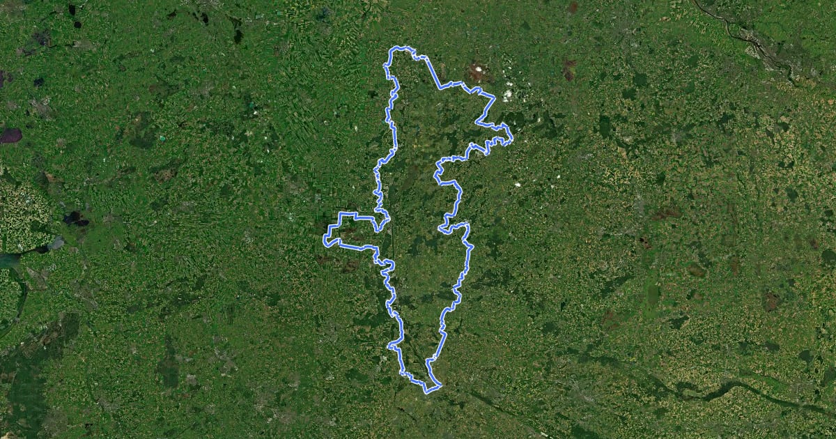 Маршрут Emslandroute на спутниковом снимке