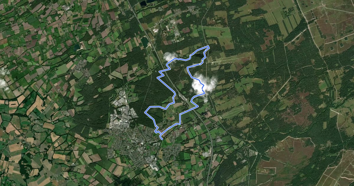 Маршрут Emsquellen Wanderweg на спутниковом снимке