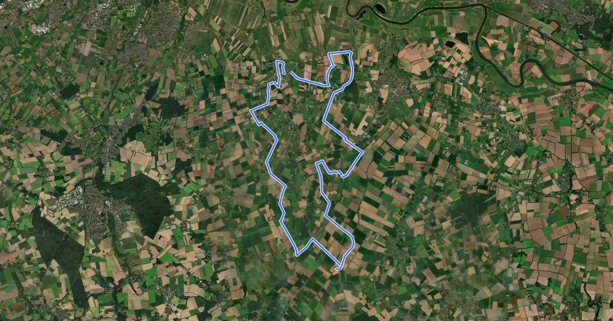 Маршрут Emtinghausen-Riede-Tour на спутниковом снимке