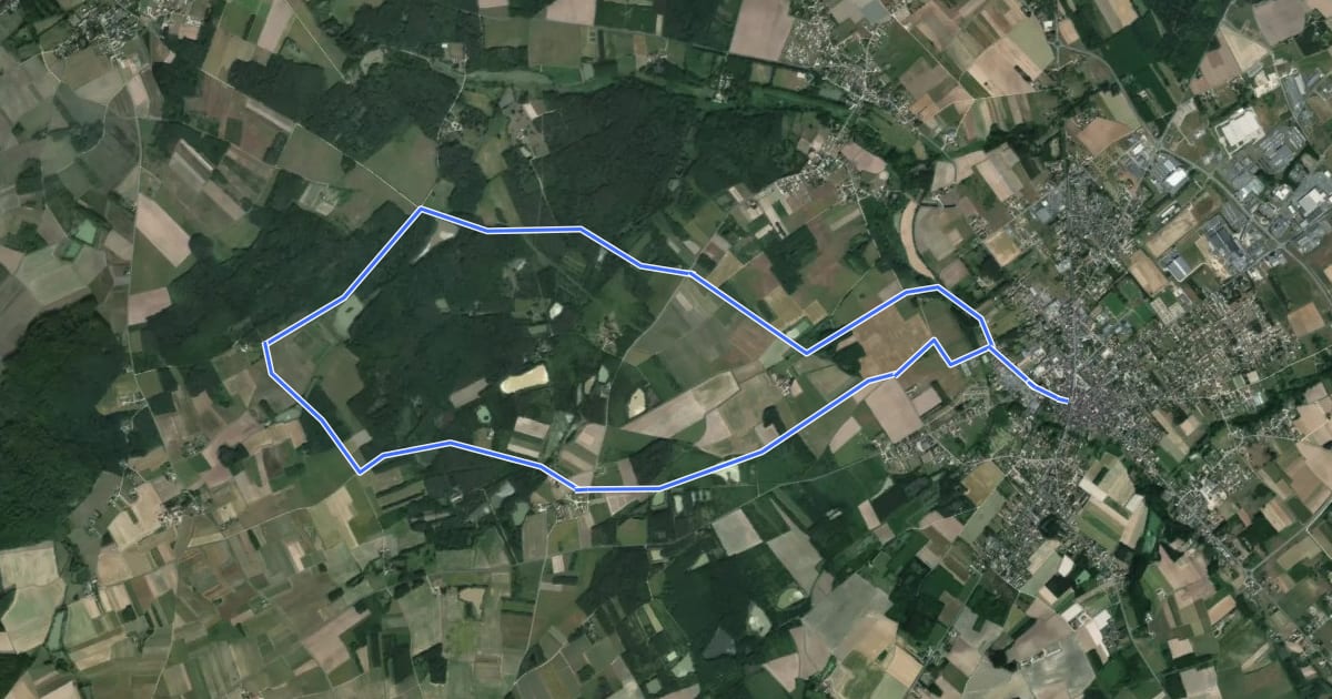 Маршрут En passant par la Boudinière на спутниковом снимке