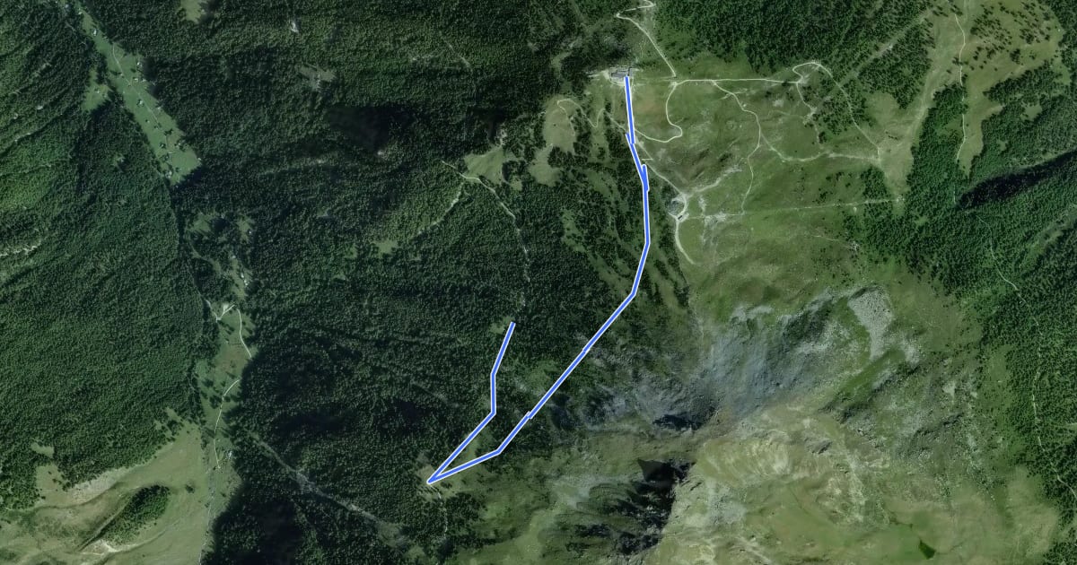 Маршрут ... en passant par le Vallon на спутниковом снимке