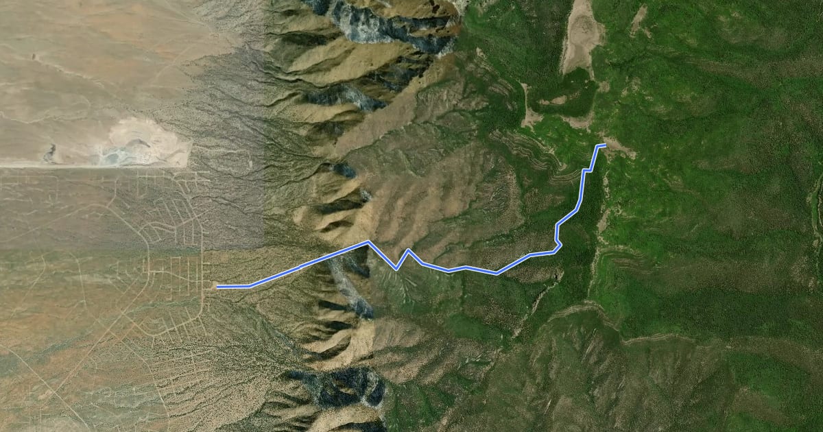 Маршрут Encino Trail на спутниковом снимке