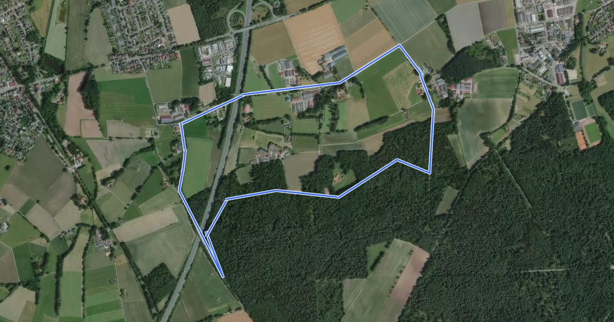 Маршрут Endeln Rundweg A4 на спутниковом снимке