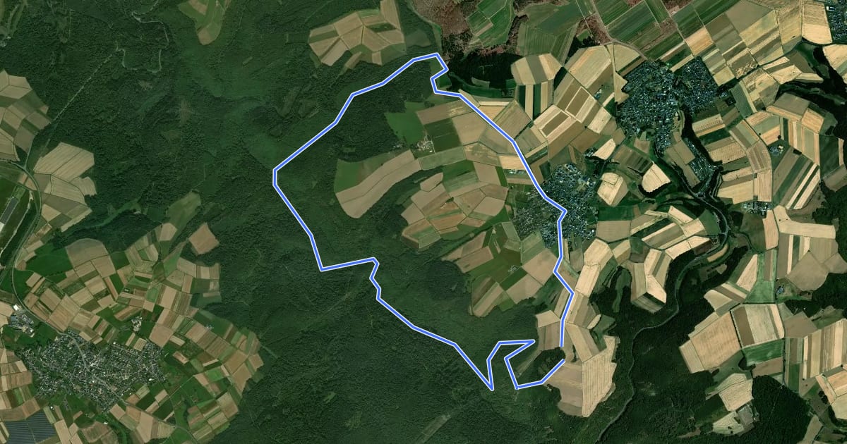 Маршрут Endertmühlenweg на спутниковом снимке