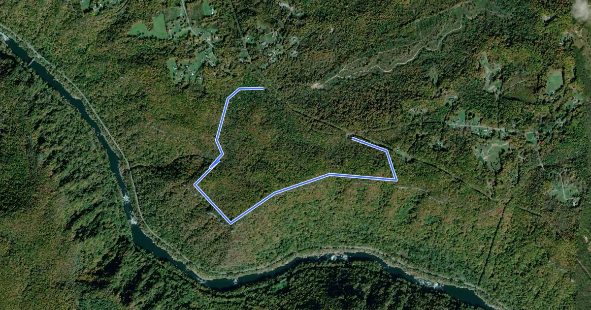 Маршрут Endless Wall Trail на спутниковом снимке